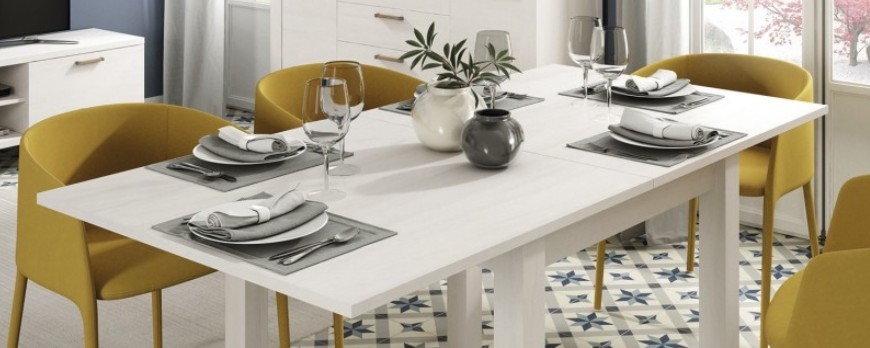 Mesas de comedor extensibles modernas para aprovechar el espacio